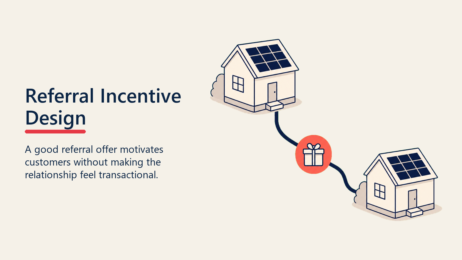 Balanced solar referral incentive between two homes