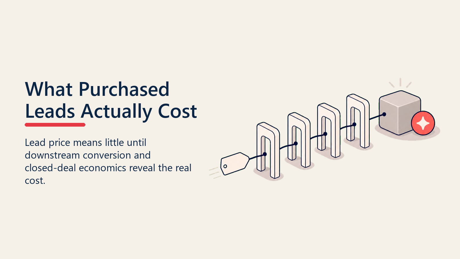 What Purchased Leads Actually Cost shown as true lead cost path