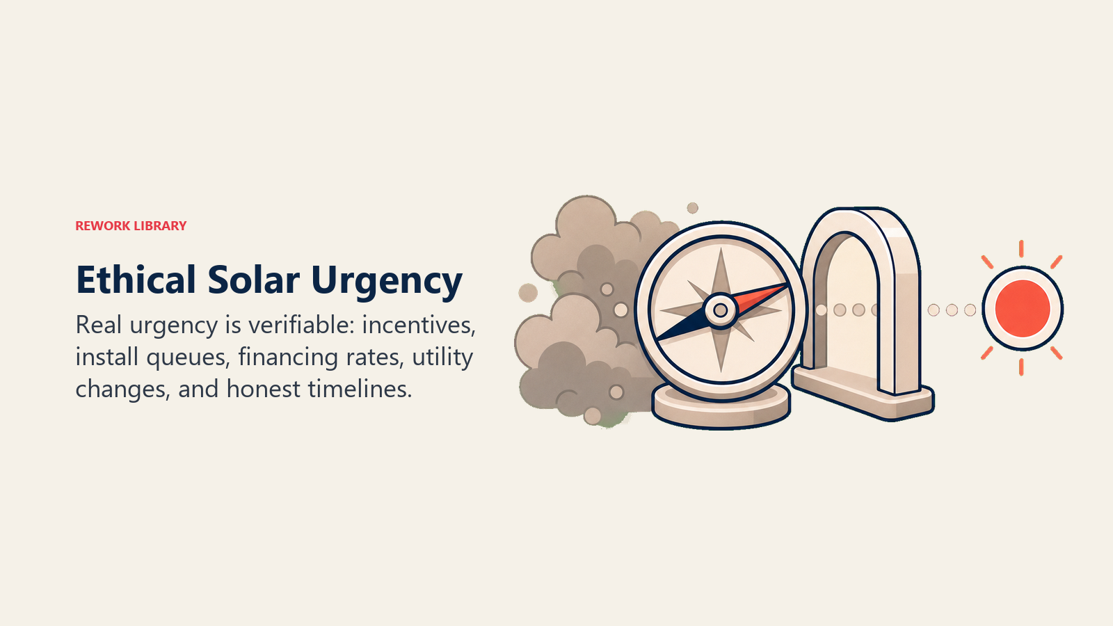 Ethical Solar Urgency shown as verifiability compass