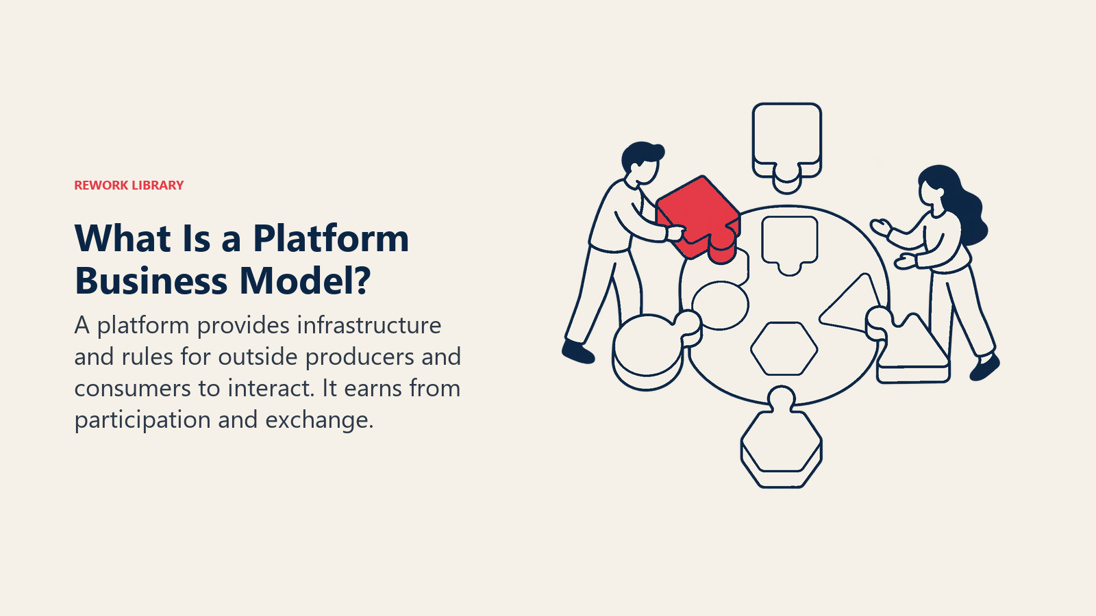 What Is a Platform Business Model illustrated by a modular foundation extended by outside contributors