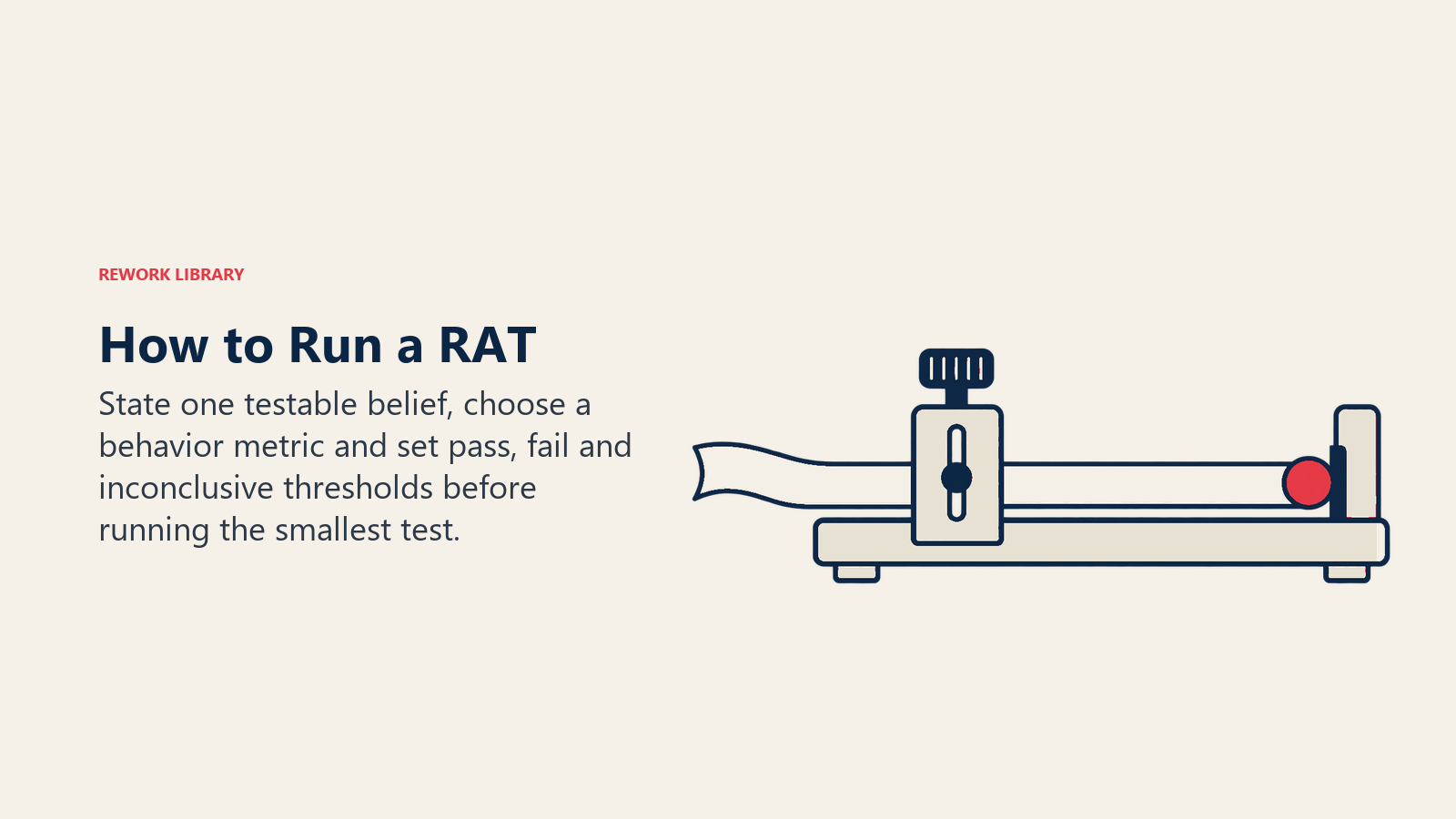 How to Run a RAT, illustrated by strip and fixed gauge notch