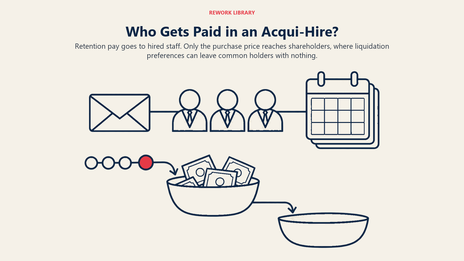 Who Gets Paid in an Acqui-Hire: independent retention lane and preferred basin