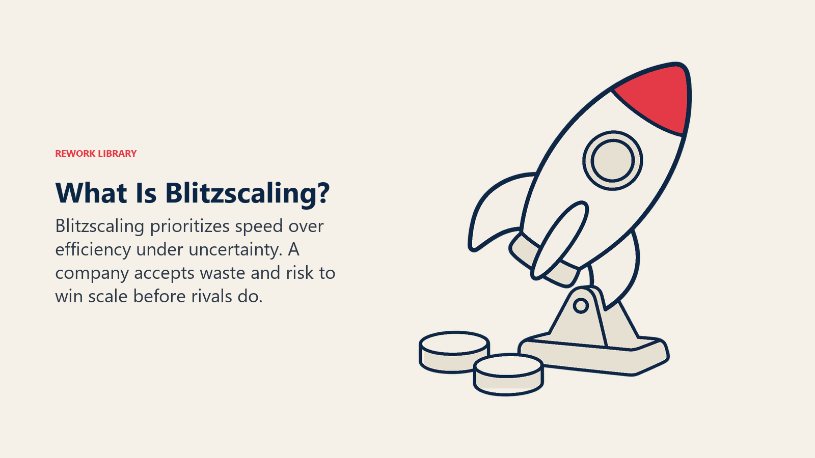 What Is Blitzscaling illustrated by speed-first rocket