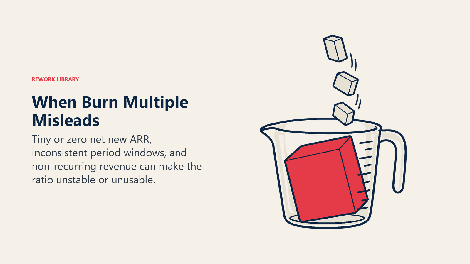 When Burn Multiple Misleads: Tiny or zero net new ARR, inconsistent period windows, and non-recurring revenue can make the ratio unstable or unusable.
