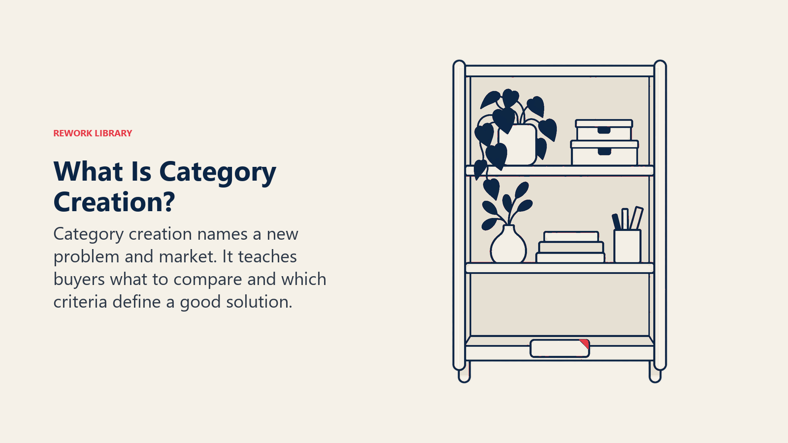 What Is Category Creation illustrated by new mental shelf