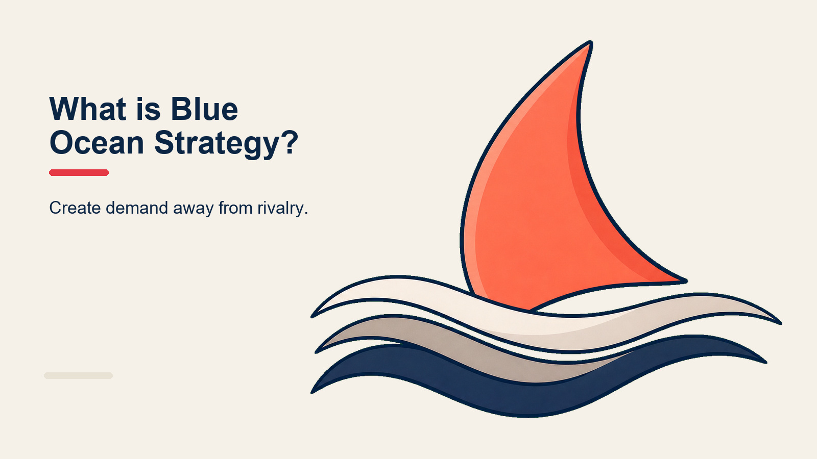 Blue Ocean vs Red Ocean strategy comparison diagram