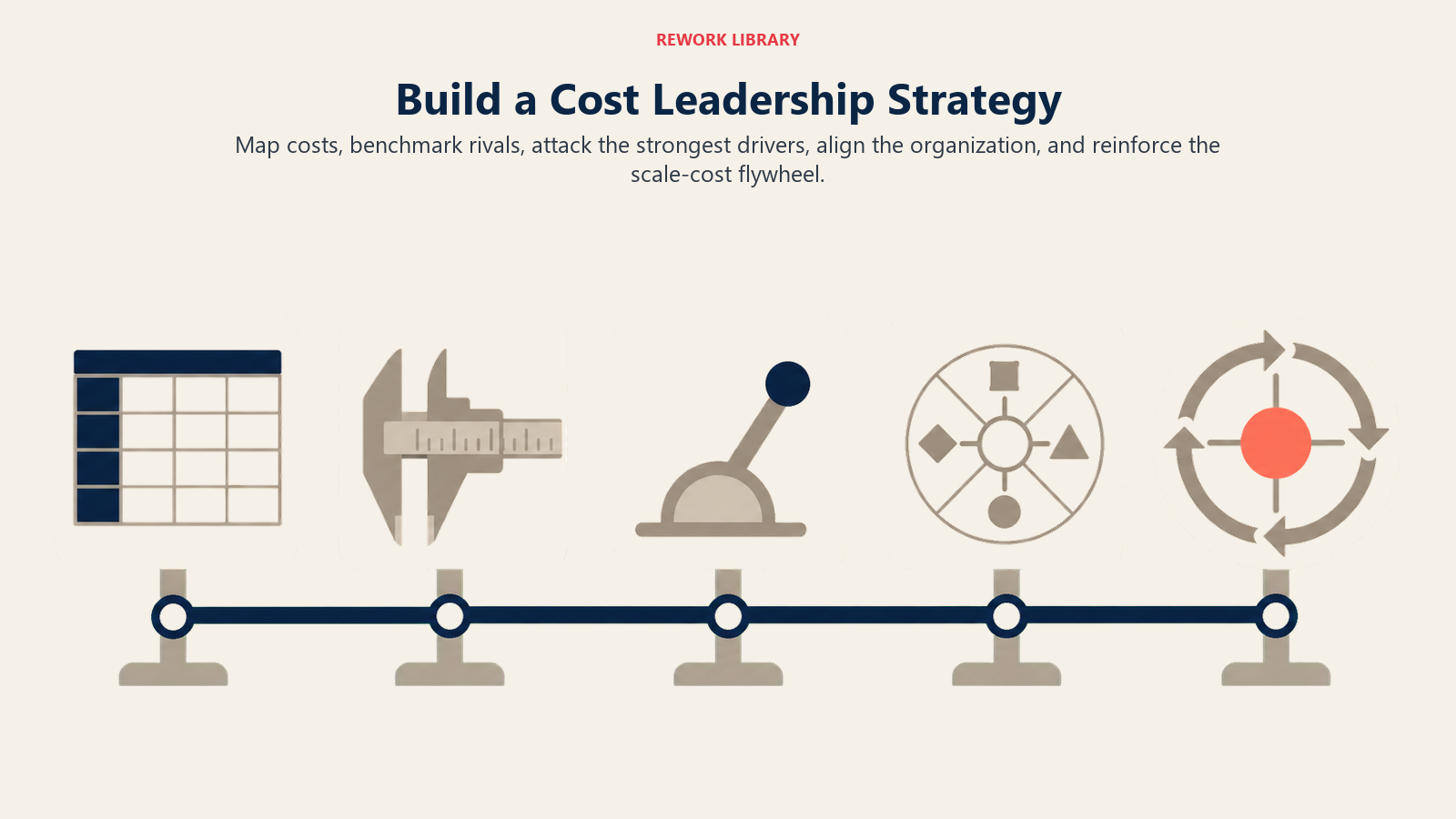 Five-step workshop for building a cost leadership strategy
