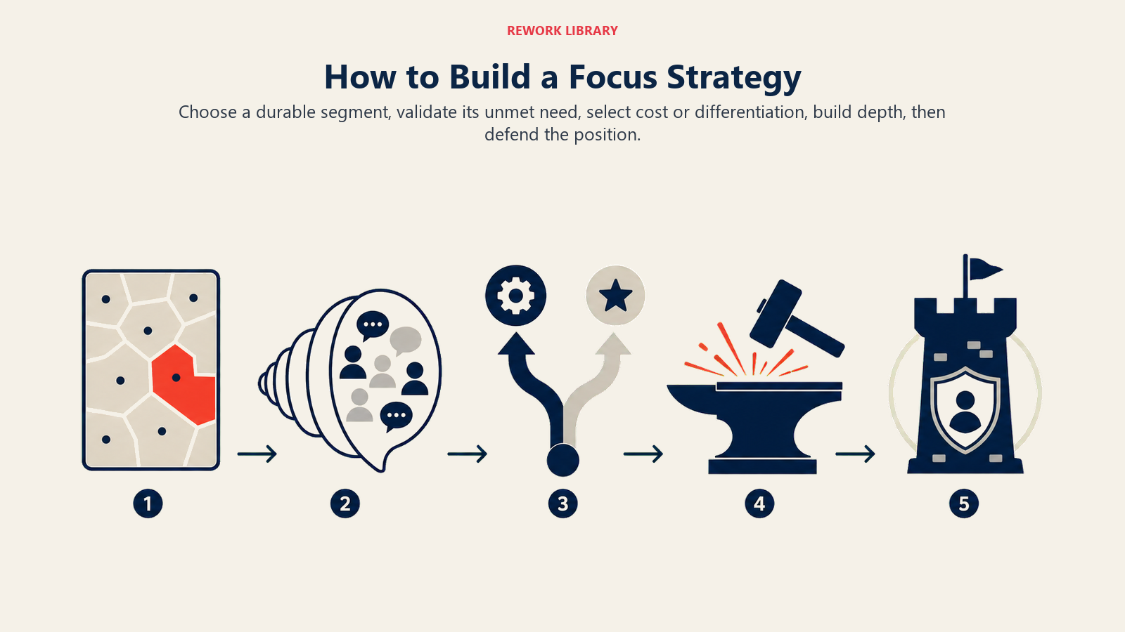Five-step process for building and defending a focus strategy
