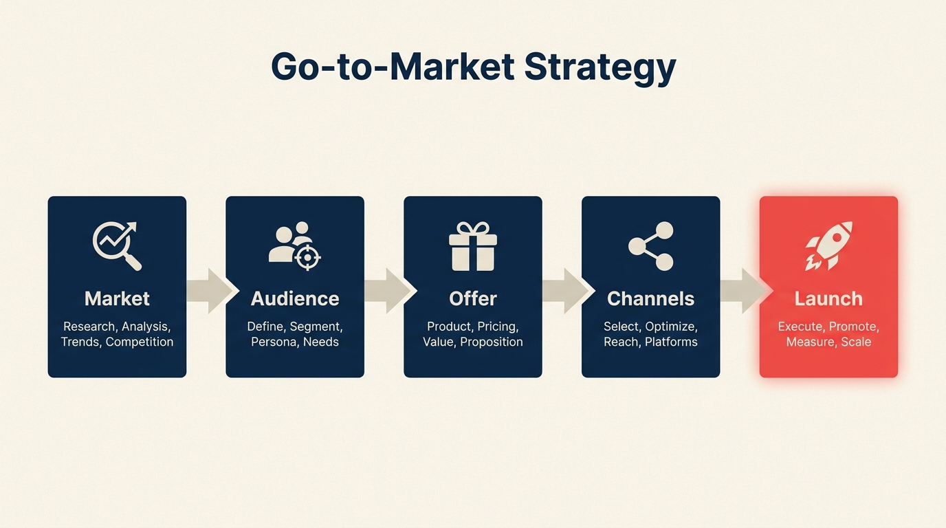 Go-to-market strategy framework flow