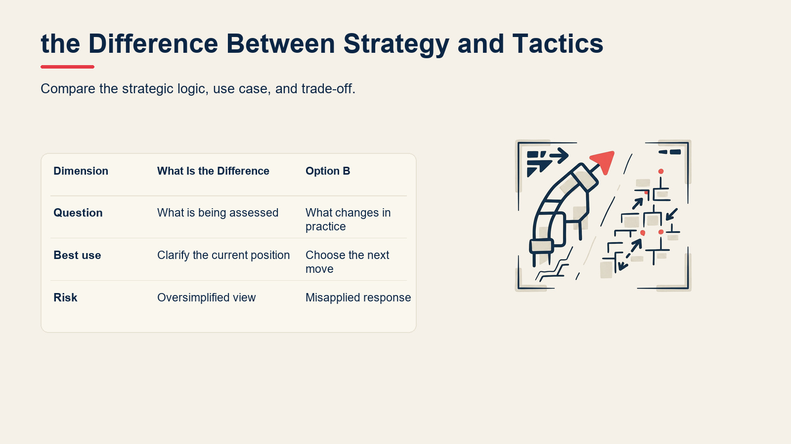 What Is the Difference Between Strategy and Tactics? visual for Strategy vs Tactics: What's the Difference?