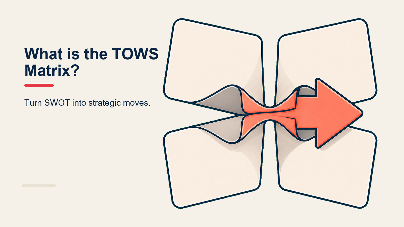 TOWS matrix 2x2 strategy framework overview