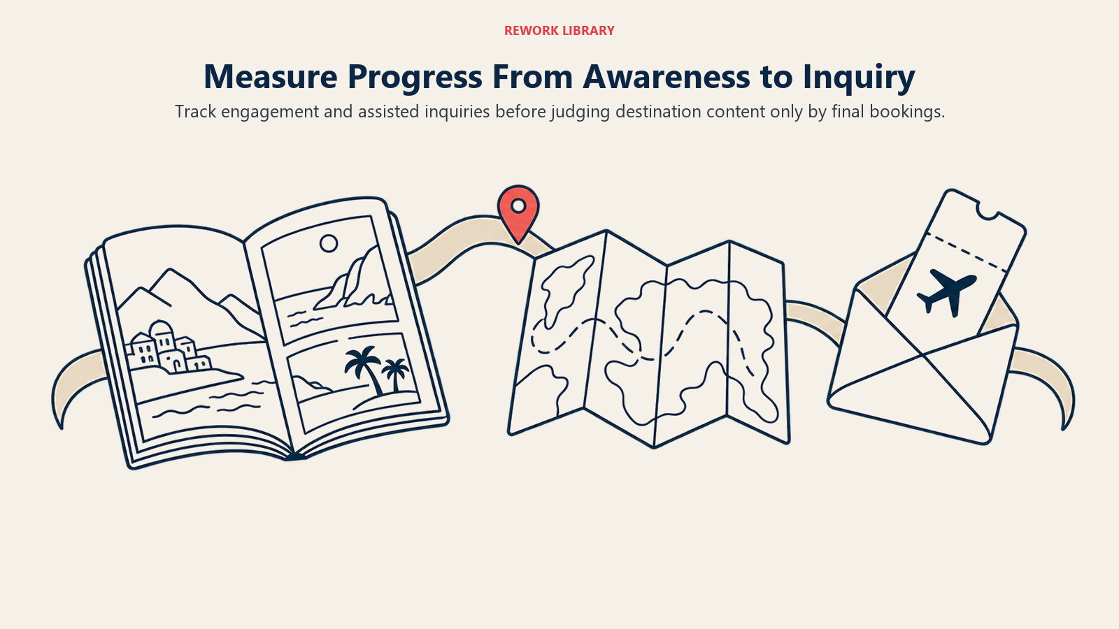 Measure Progress From Awareness to Inquiry: Track engagement and assisted inquiries before judging destination content only by final bookings.