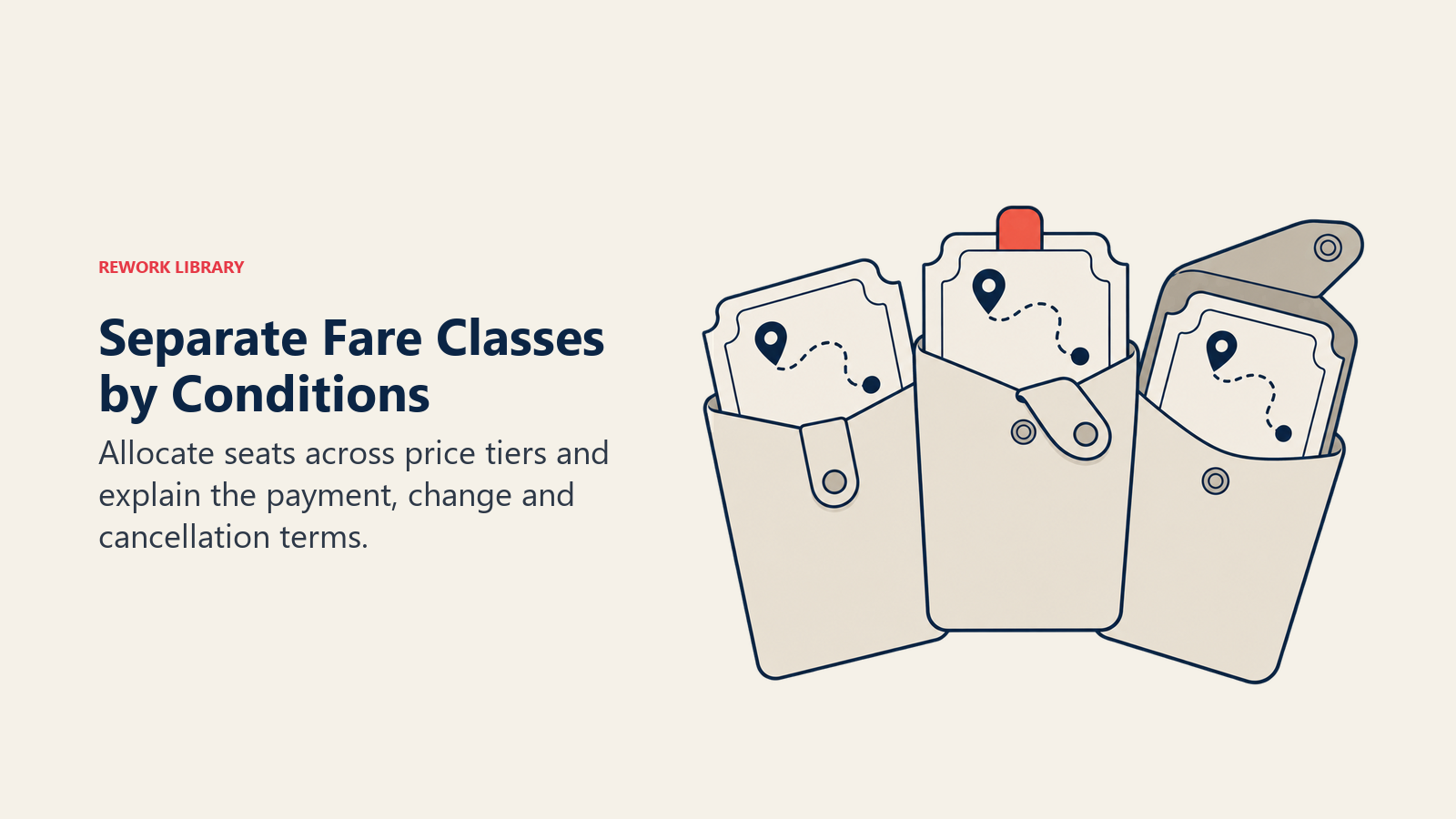 Separate Fare Classes by Conditions: Allocate seats across price tiers and explain the payment, change and cancellation terms.