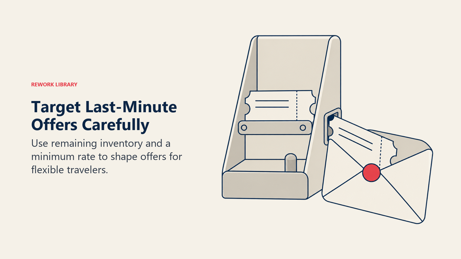 Target Last-Minute Offers Carefully: Use remaining inventory and a minimum rate to shape offers for flexible travelers.