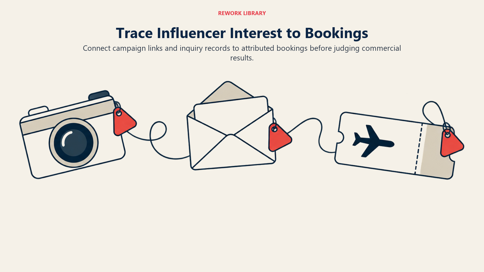 Trace Influencer Interest to Bookings: Reach and engagement are not substitutes for inquiry and booking attribution.
