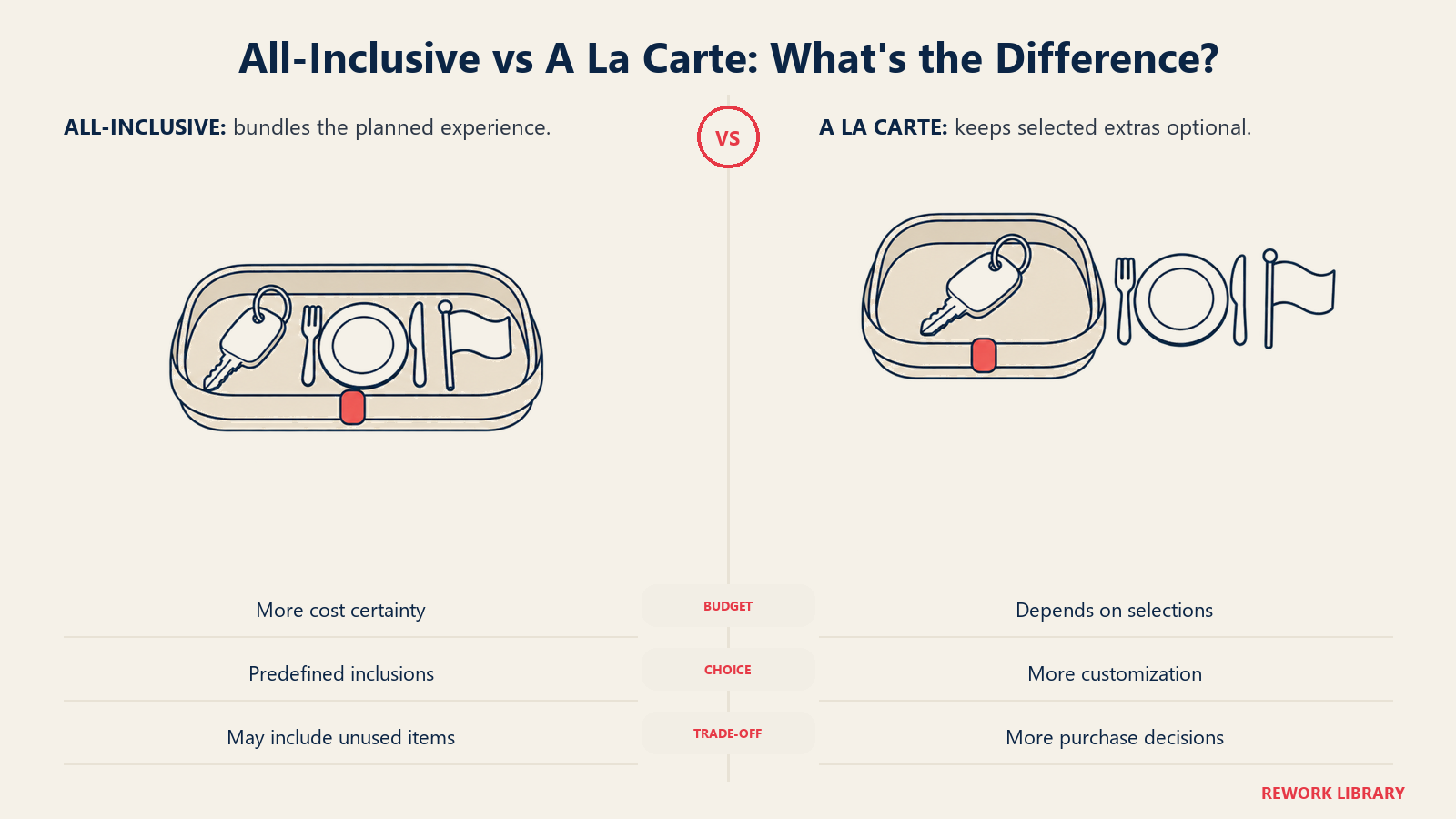 All-Inclusive vs A La Carte: What's the Difference?: Travelers trade budget certainty and convenience against flexibility and optional extras.