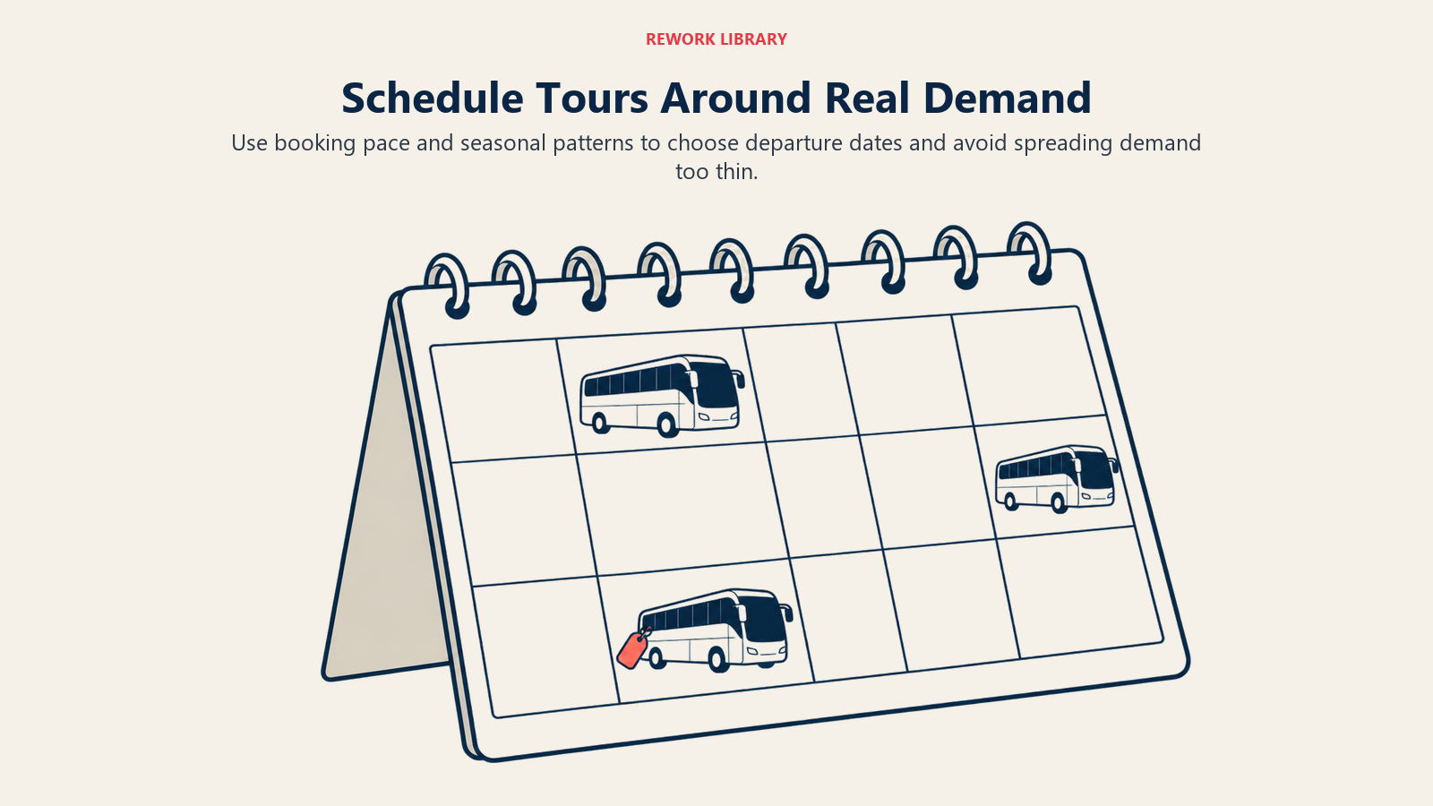 Schedule Tours Around Real Demand: More departures can fragment demand and increase cancellations rather than improve service.