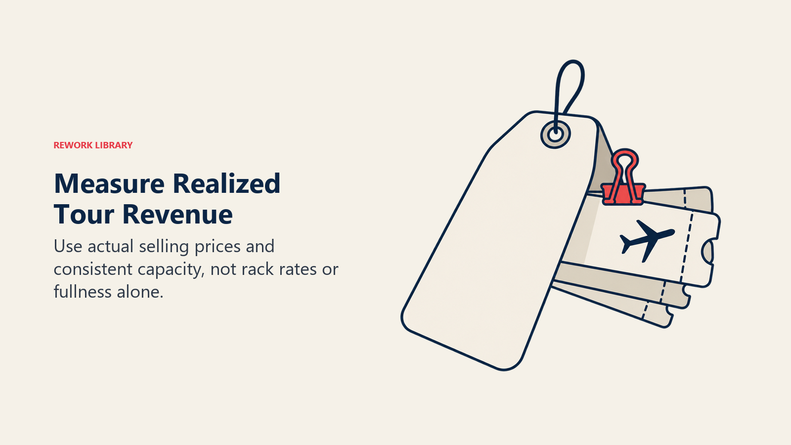 Measure Realized Tour Revenue: Published rates conceal discounting and cannot substitute for earned revenue.