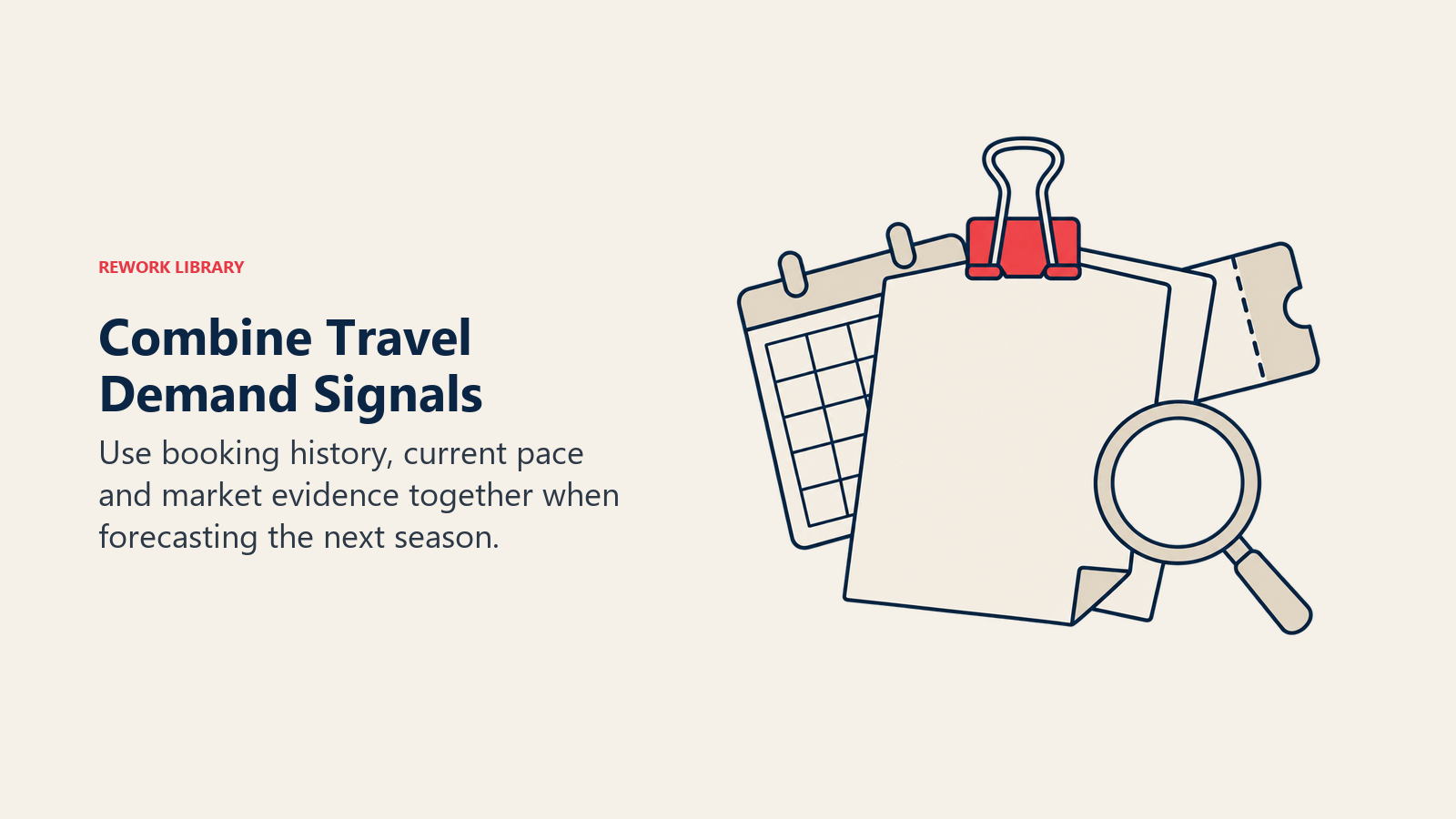 Combine Travel Demand Signals: No single signal is sufficient to predict demand reliably.