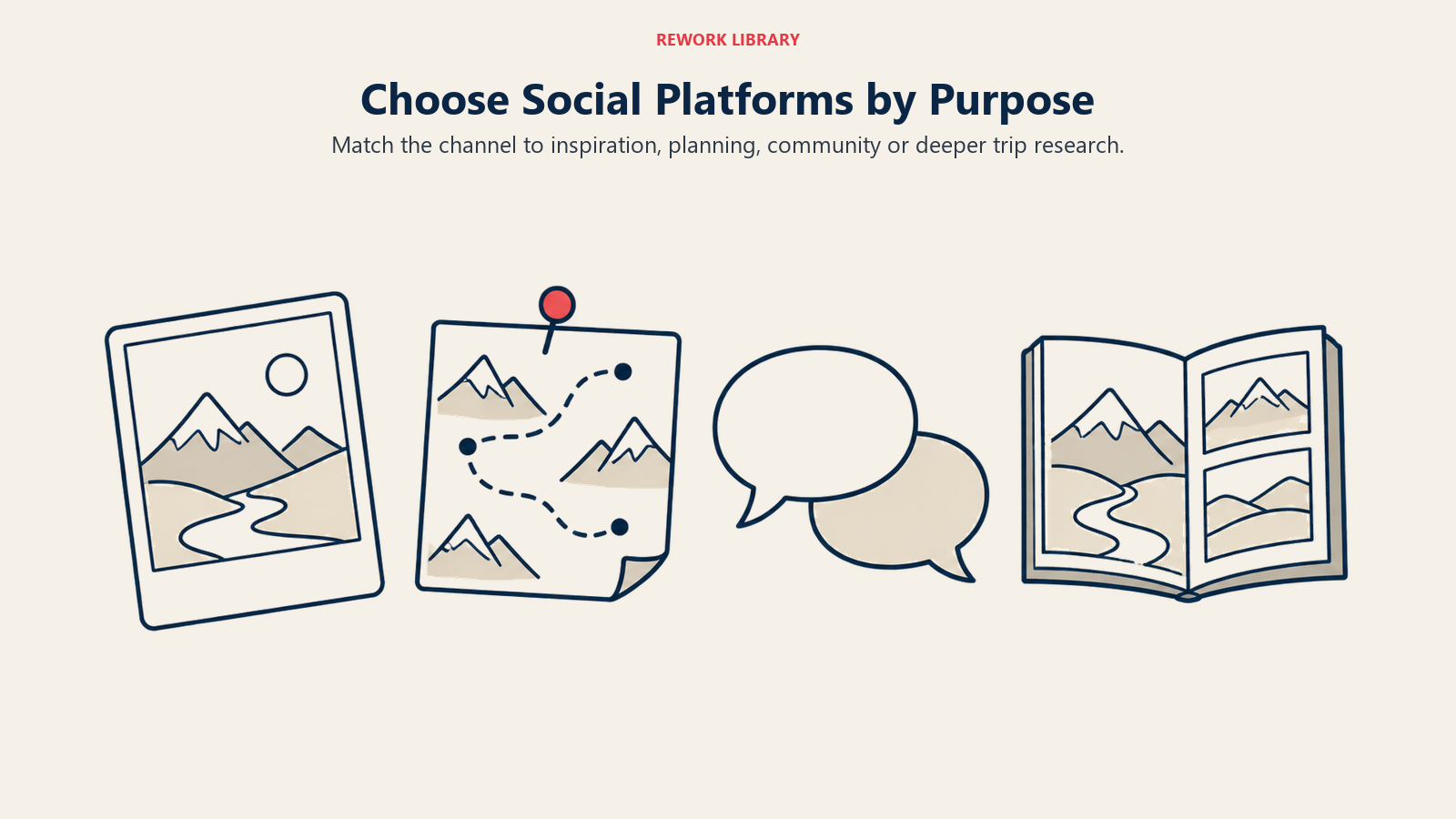 Choose Social Platforms by Purpose: Each platform earns its place through a distinct audience and content job.