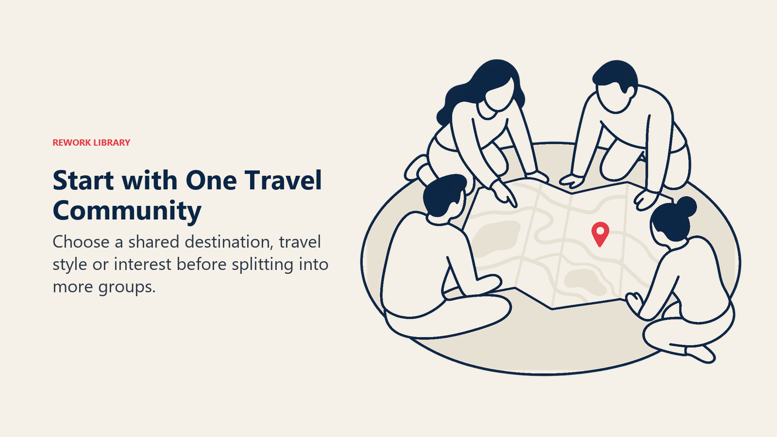 Start with One Travel Community: Community relevance depends on shared interests, but too many early segments strain moderation.