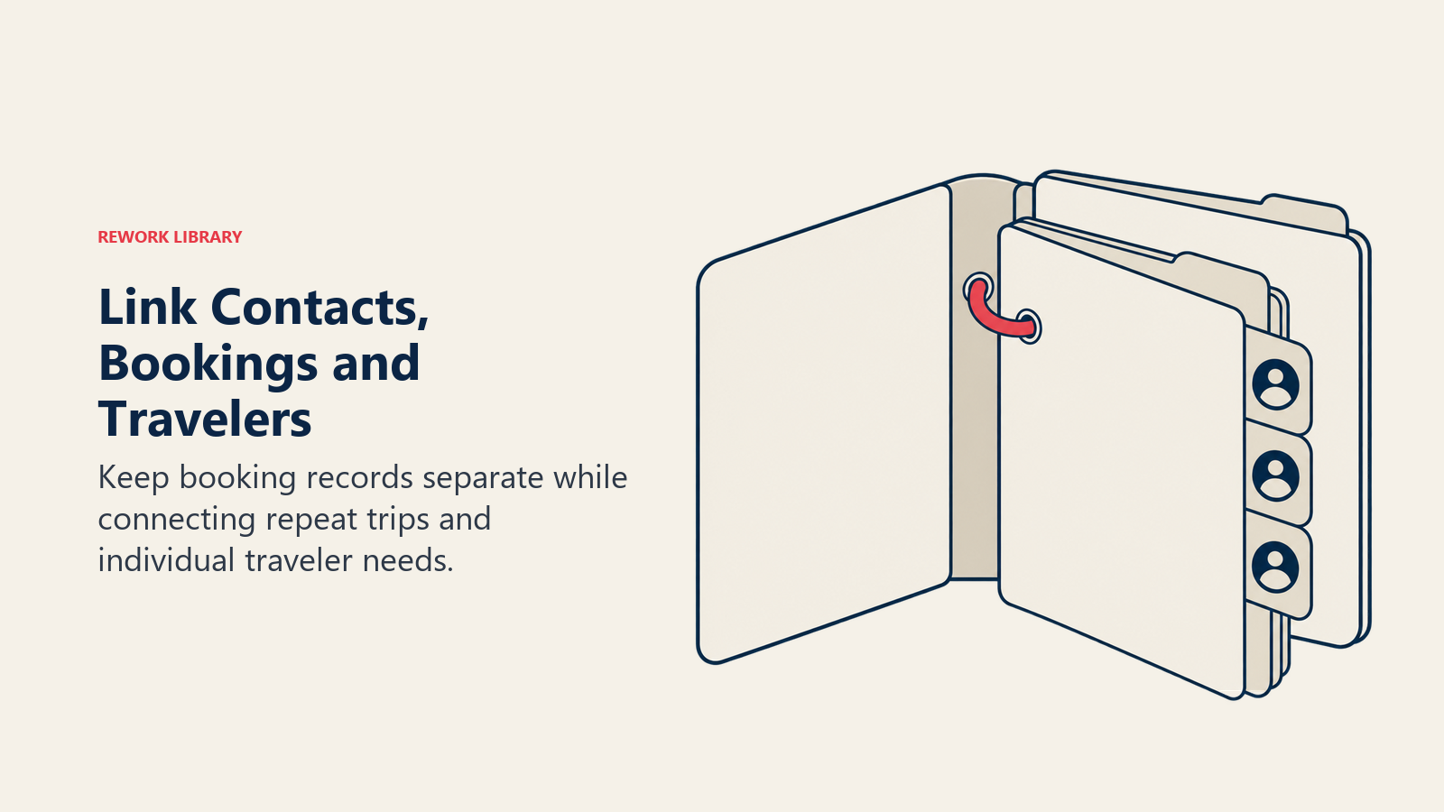 Link Contacts, Bookings and Travelers: One contact can have several bookings and each booking can include several travelers; notes alone cannot model this.