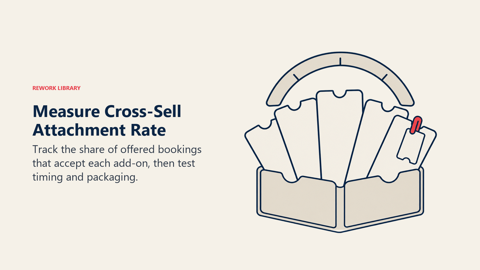 Measure Cross-Sell Attachment Rate: Attachment rate separates offer acceptance from overall booking volume and helps optimize individual add-ons.