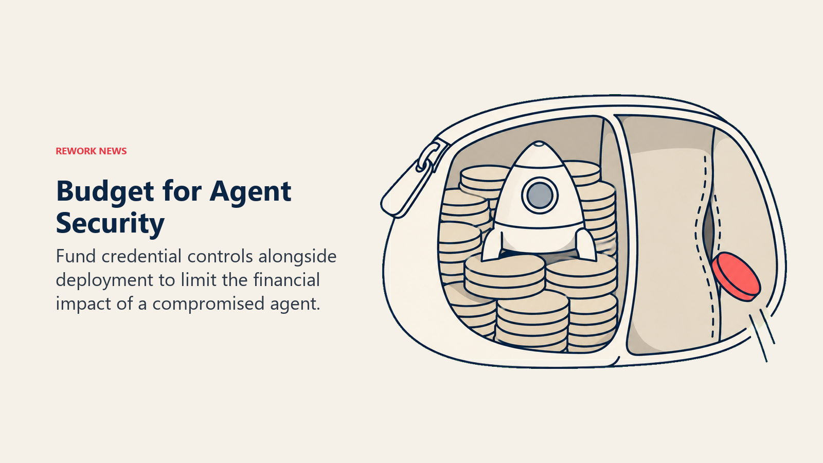 Budget for Agent Security illustrated by a split budget pouch with an unprotected seam