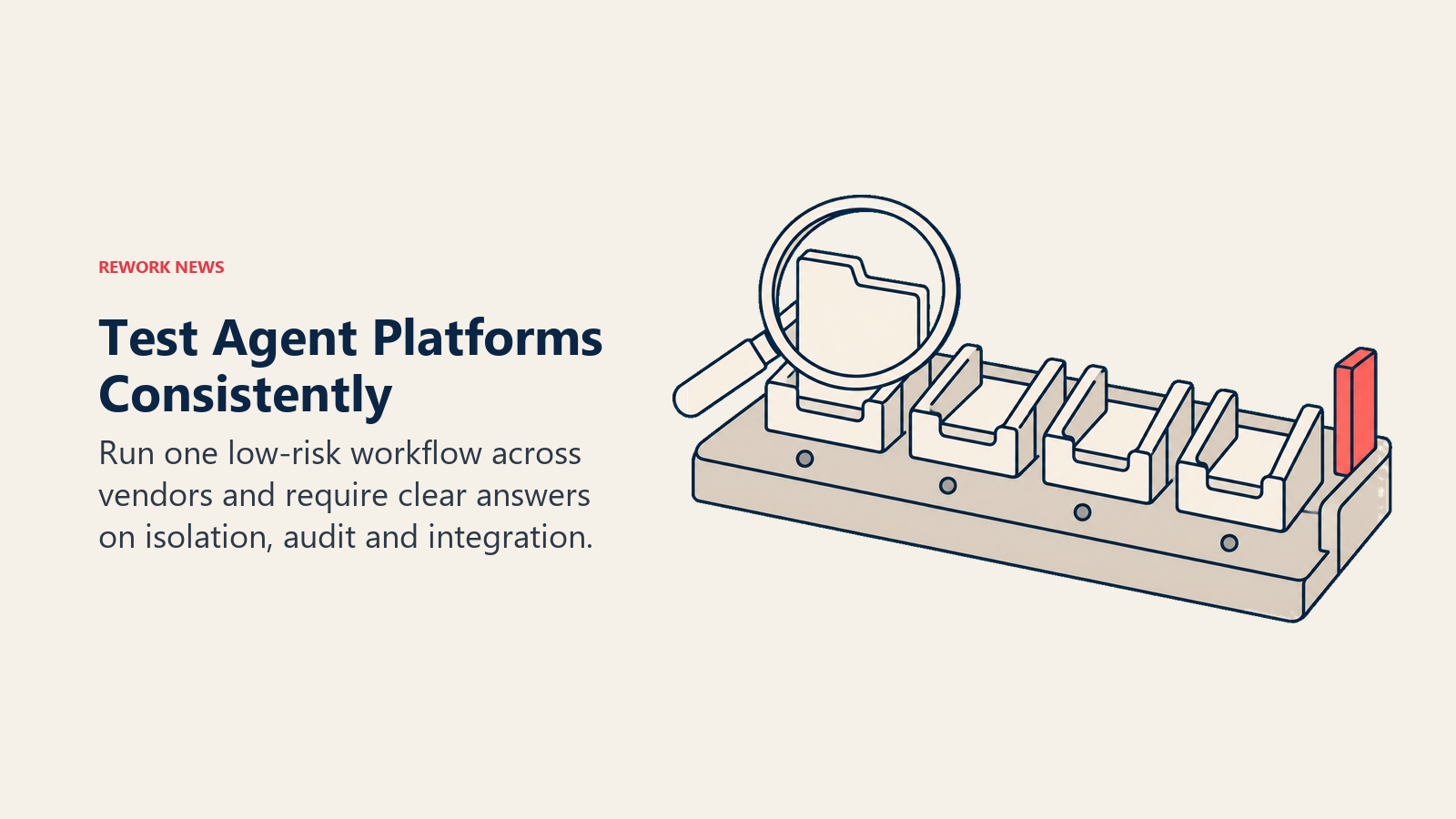 One workflow sample tested consistently in four agent-platform specimen holders