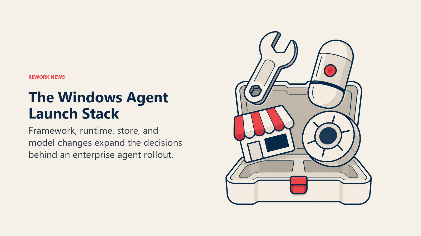 The Windows Agent Launch Stack shown through deployment toolkit