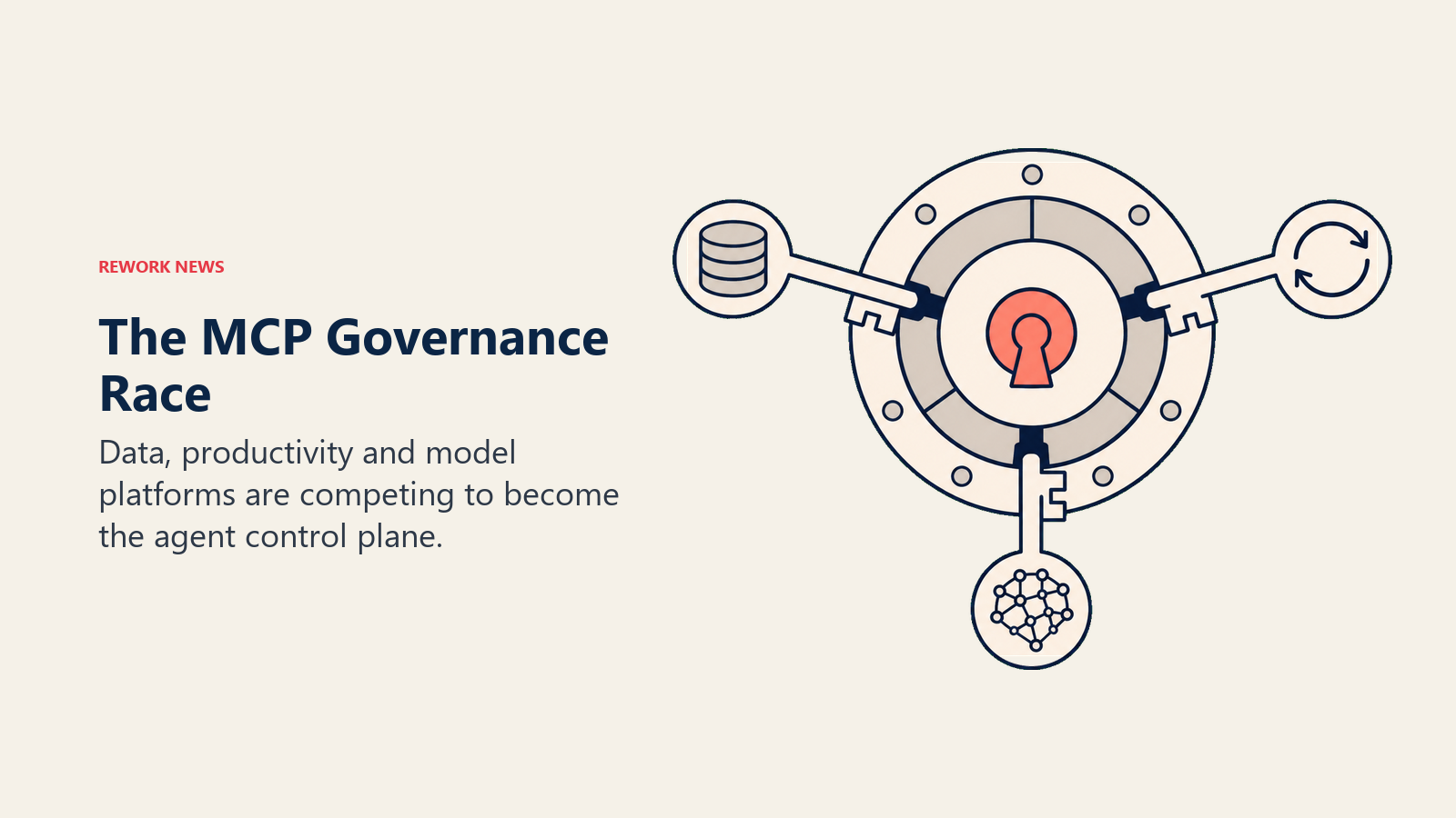 Data, productivity and model-layer keys compete for the MCP governance lock