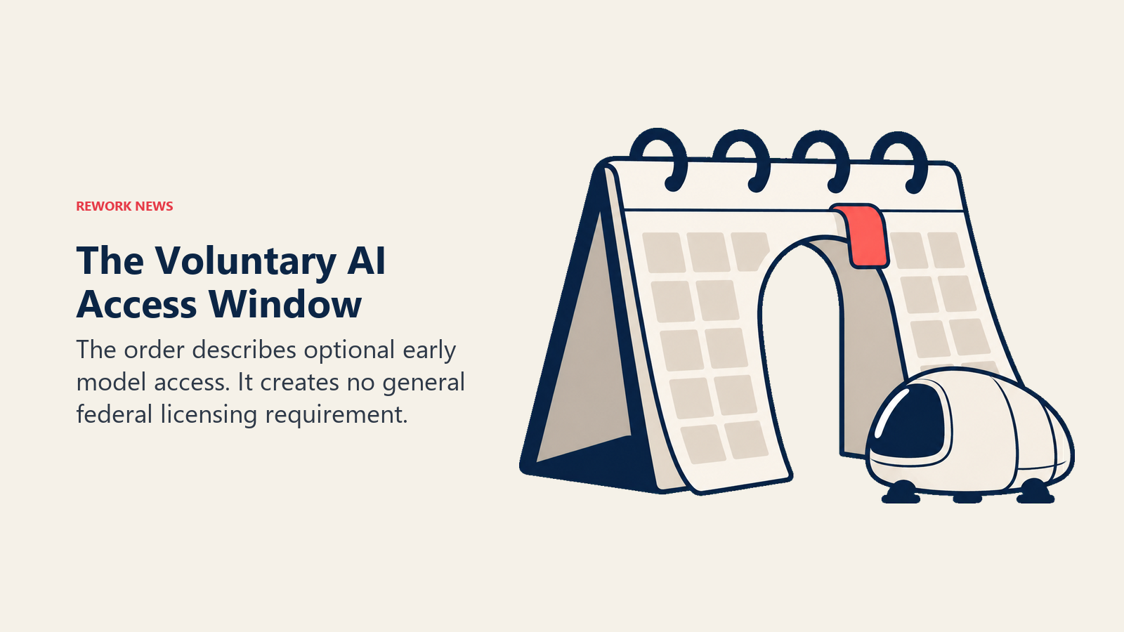 The Voluntary AI Access Window shown through open access calendar