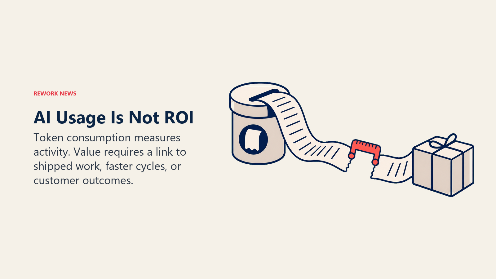 AI Usage Is Not ROI shown through broken value linkage