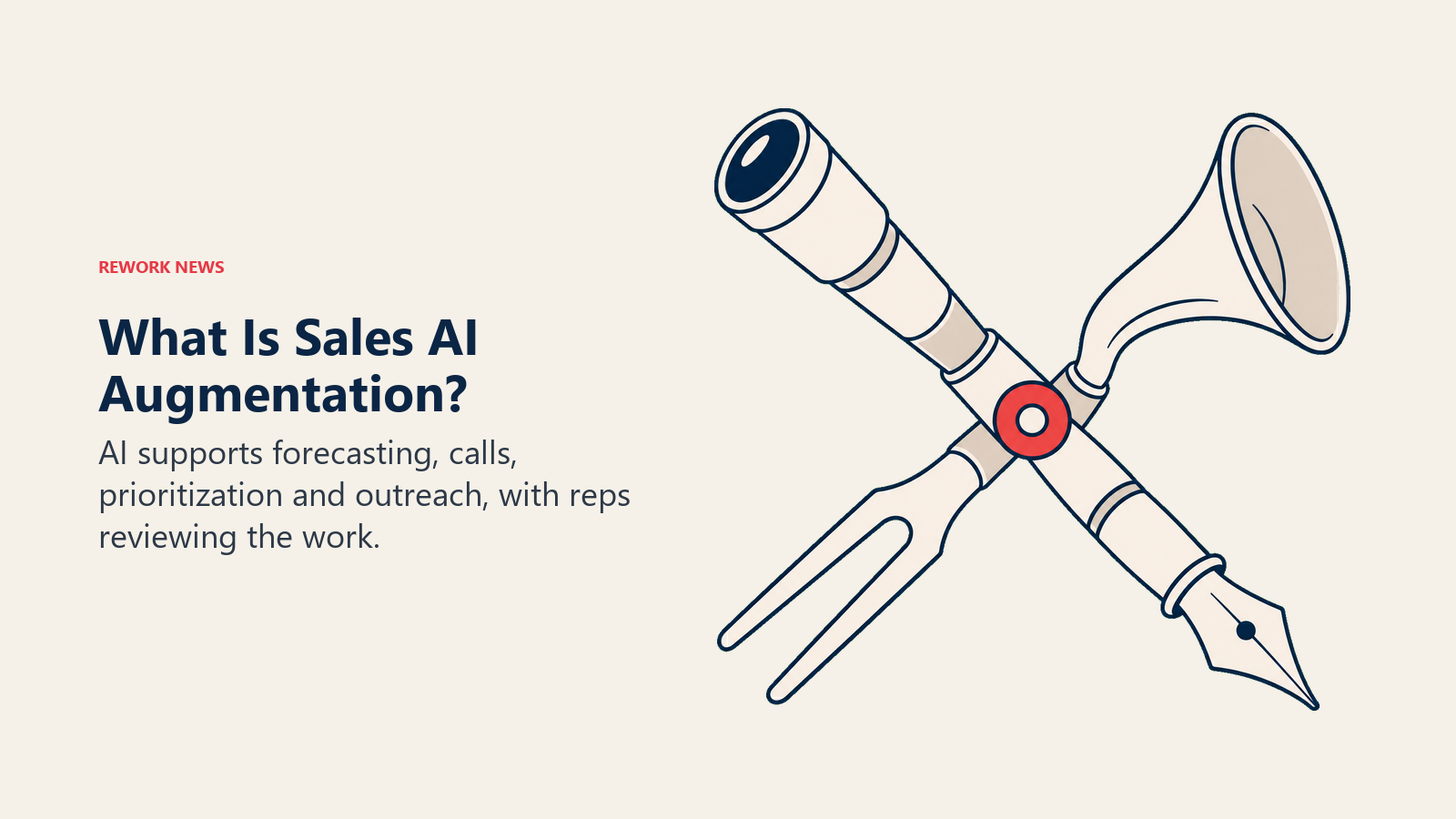 Four connected instruments representing AI forecasting, call intelligence, deal prioritization and outreach