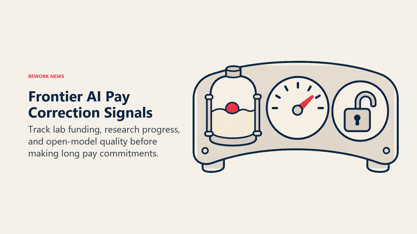 Frontier AI pay correction signals shown through funding, research progress, and open-model instruments