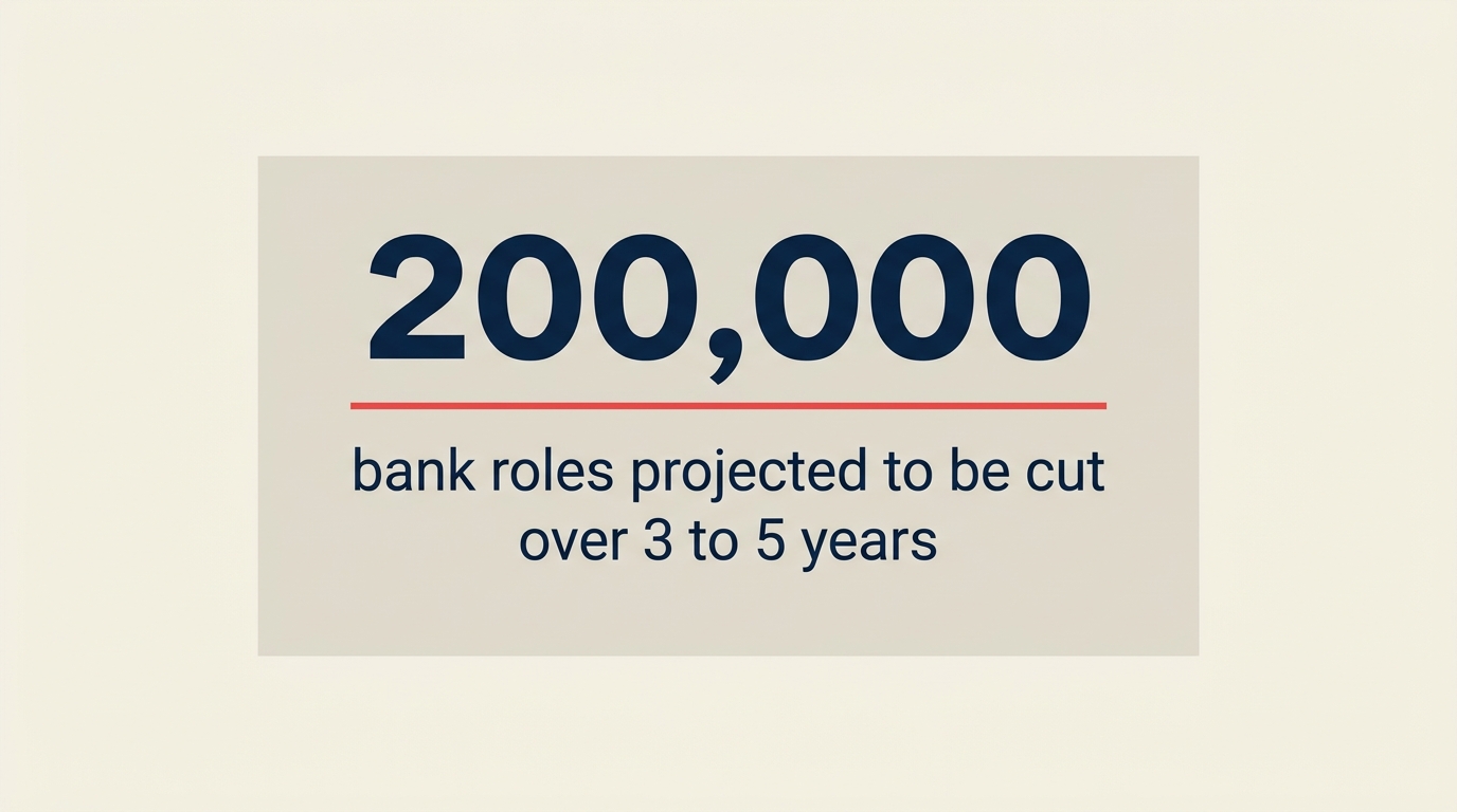 Finance sector AI exposure: up to 200,000 bank roles projected to be cut over three to five years