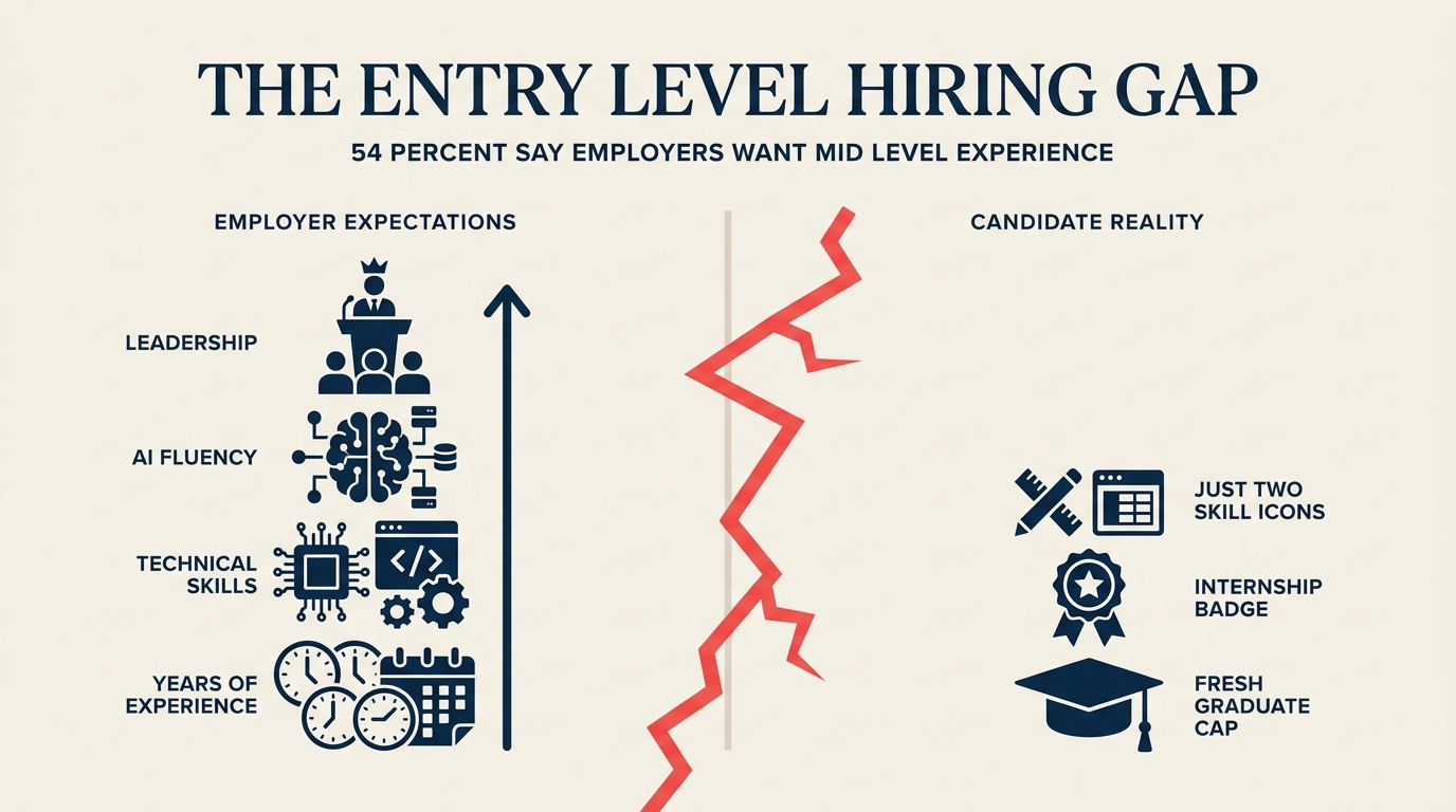 Entry-level job description mismatch: employer expectations vs candidate reality