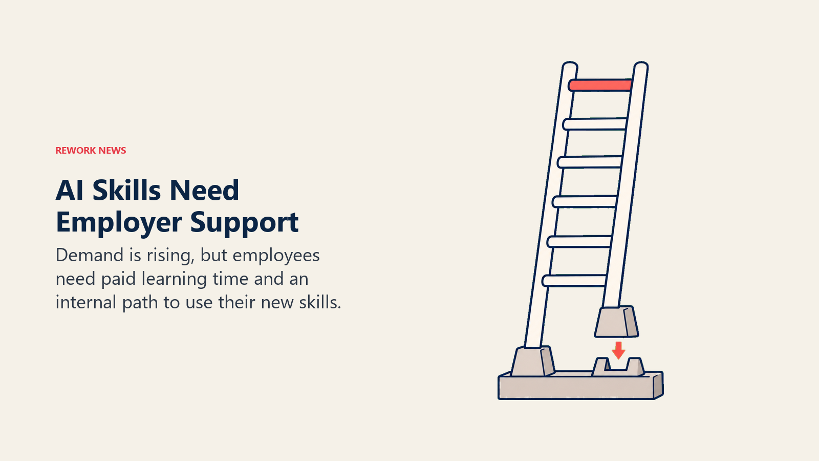 An AI skills ladder needs a missing foundation support before employees can climb reliably