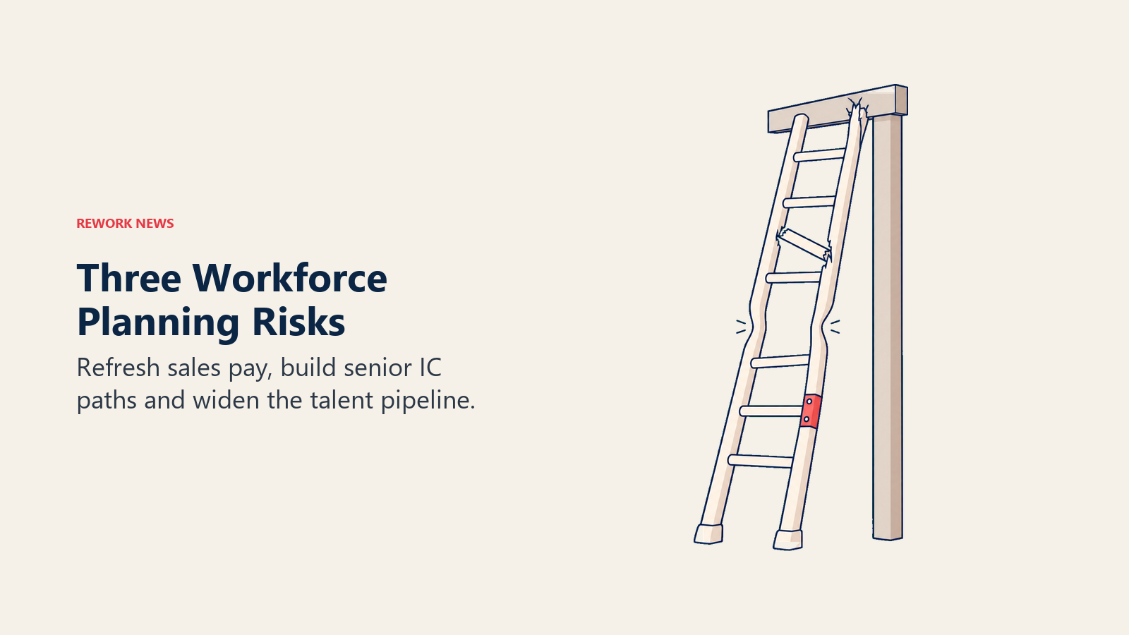 A strained career ladder illustrates compensation drift, limited management paths and sales recruitment pressure
