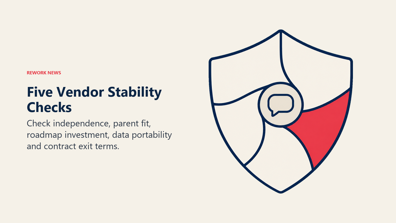 Five Vendor Stability Checks: five-piece vendor shield