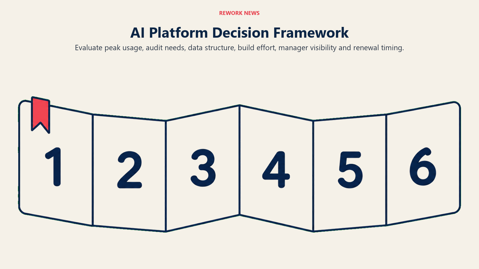 AI Platform Decision Framework: six-fold platform evaluation map