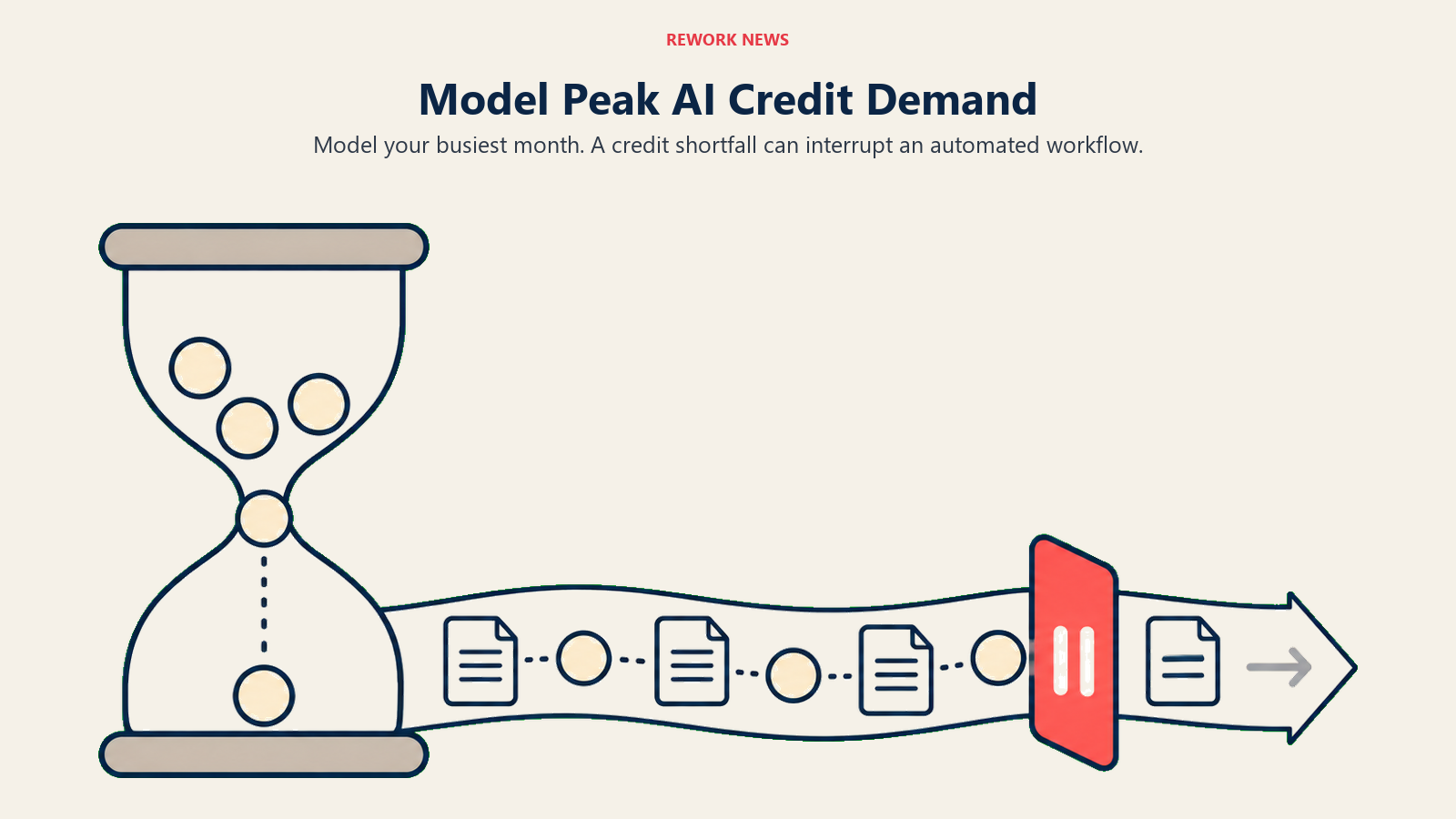 Model Peak AI Credit Demand: credit reservoir interrupting ribbon