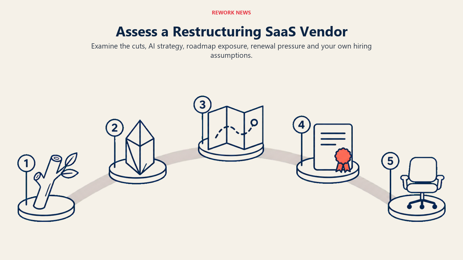 Assess a Restructuring SaaS Vendor: five review stations for vendor and hiring exposure