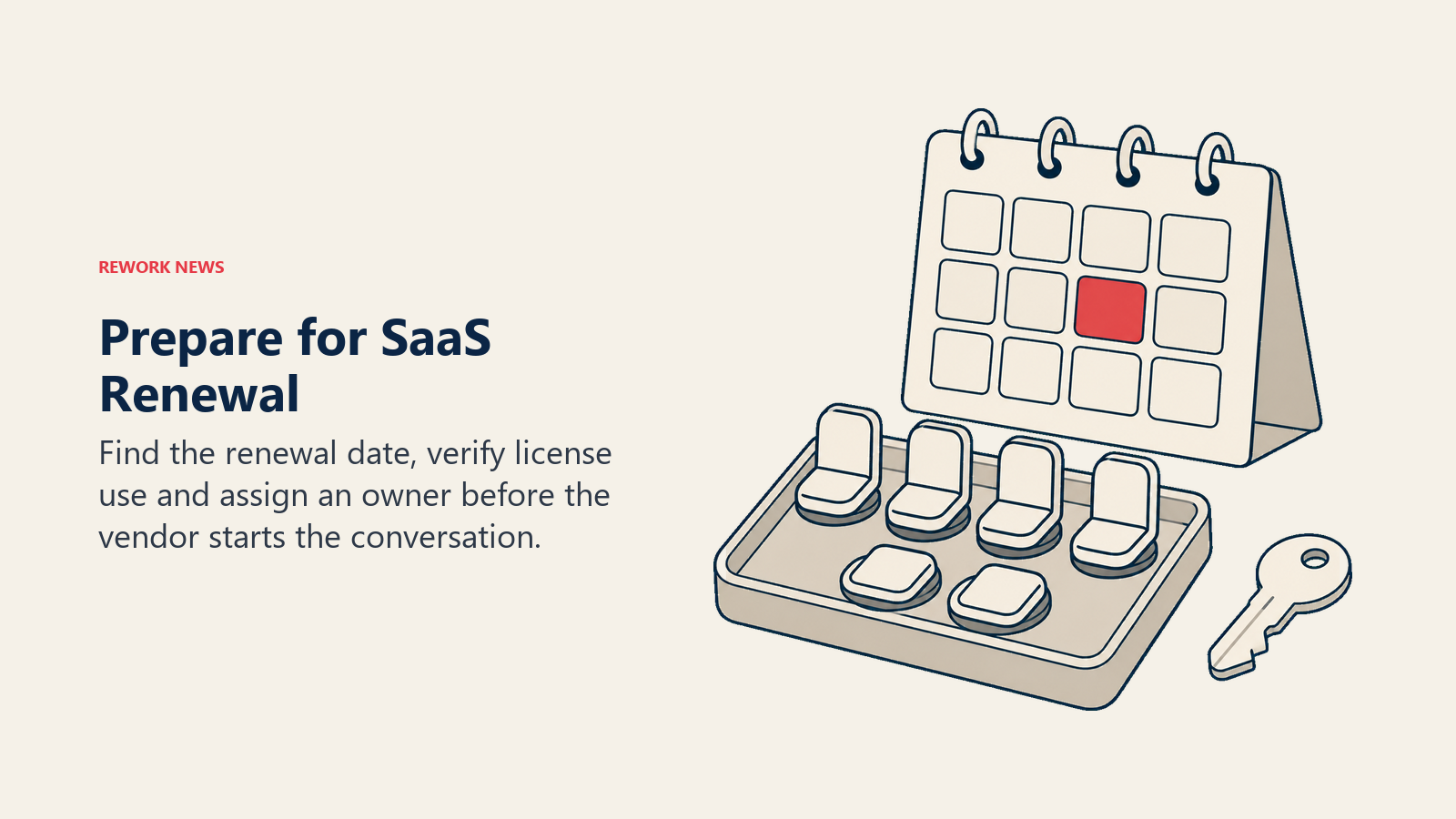 Prepare for SaaS Renewal: a calendar and license tokens support renewal preparation