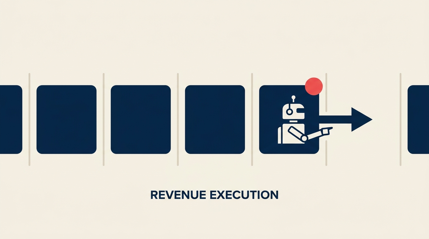 AI revenue execution agent acting on a flagged deal risk inside a sales pipeline