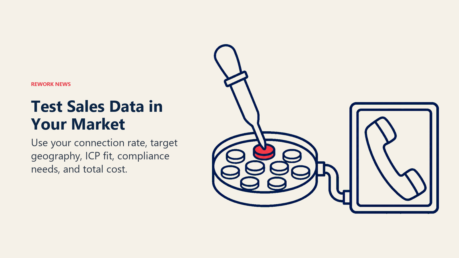 Sales data pilot sampling contacts for phone connection and market coverage testing