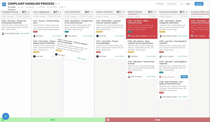 Rework complaint handling process flows 1