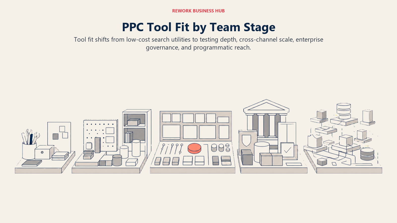 Advertising management environments progressing from solo PPC workbench to enterprise omnichannel control