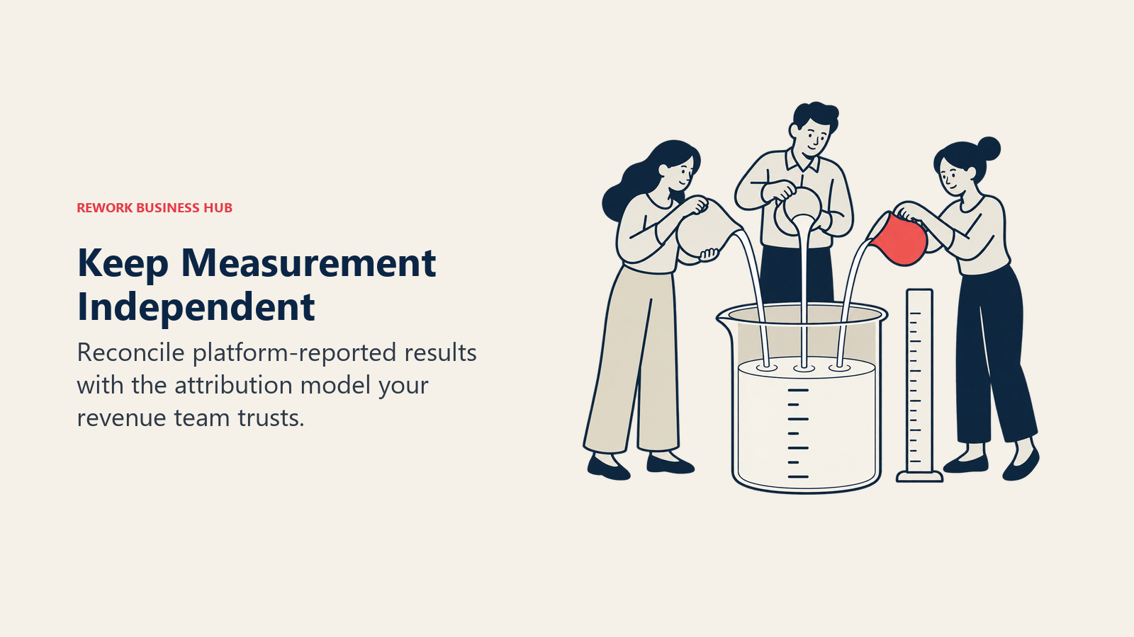 Keep Measurement Independent: Reconcile platform-reported results with the attribution model your revenue team trusts.