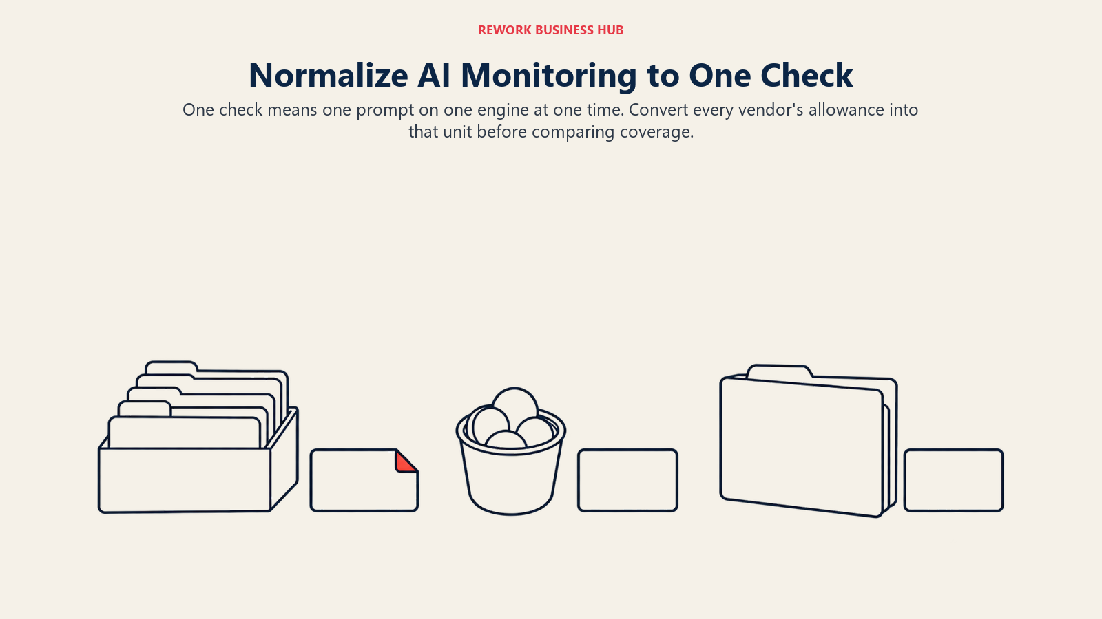Prompt folders, credits and brand bundles are normalized to one prompt on one engine at one time.